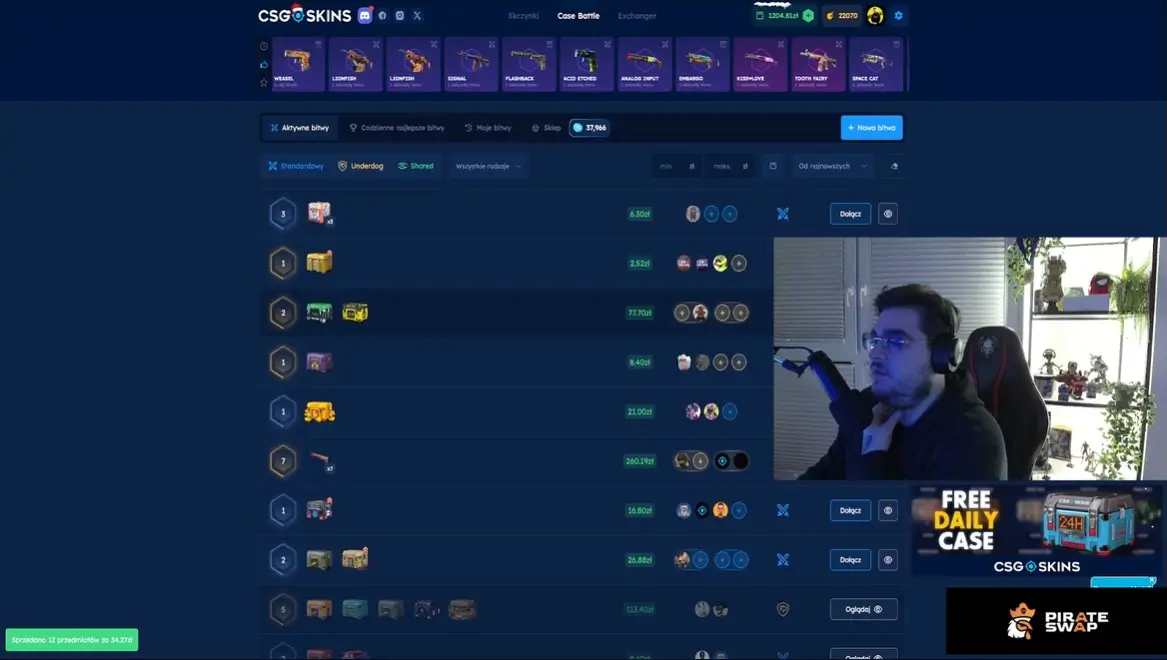 Mrokwieku podczas analizy gry na streamie