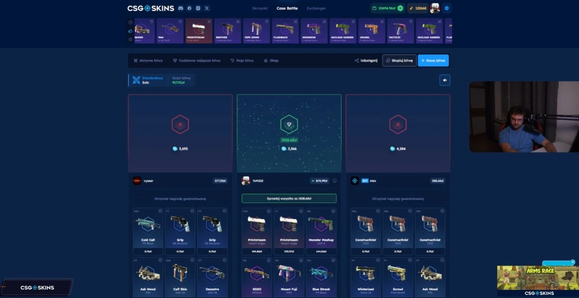 xtom223 podczas analizy gry na streamie